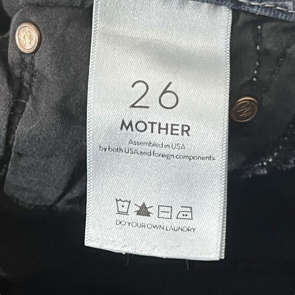 Mother Looker Ankle Fray Jeans Repeating Love Women’s Size 26 Raw Hem - Picture 10 of 15
